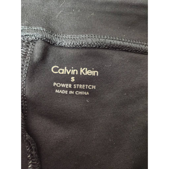 Calvin Klein Womens Leggings‎ Black Mid Rise Stretch Full Length Rayon Blend S - Picture 6 of 7